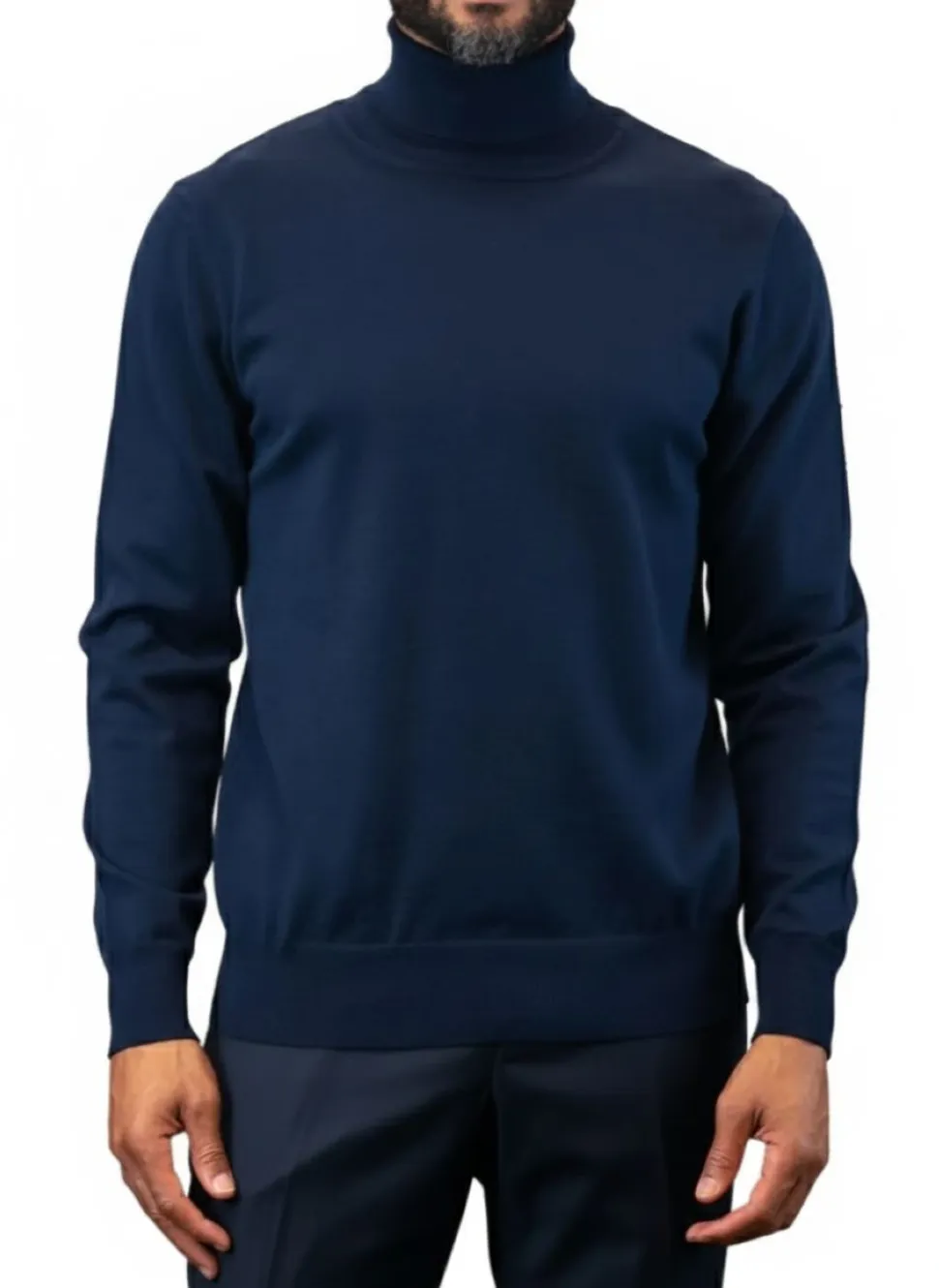 Men's Fashion Turtleneck Sweater in Navy
