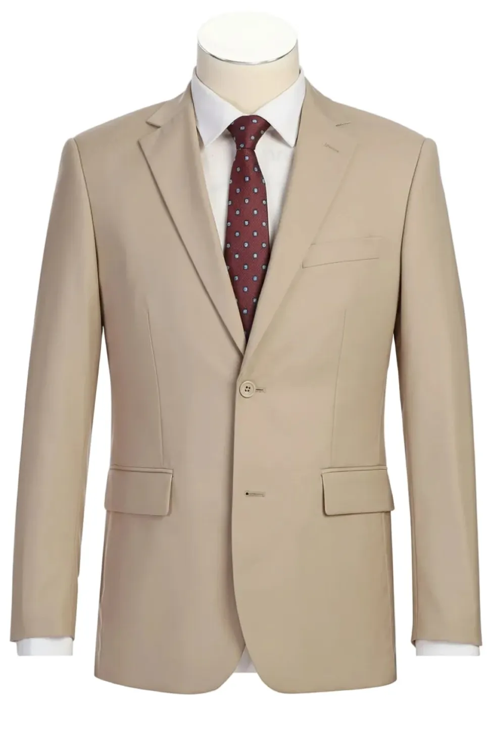 Men's Regular Fit Formal 2-Piece Suit - Tan