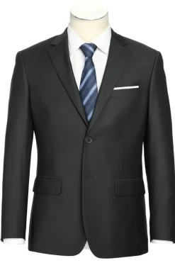 Men's Regular Fit Formal 2-Piece Suit - Black