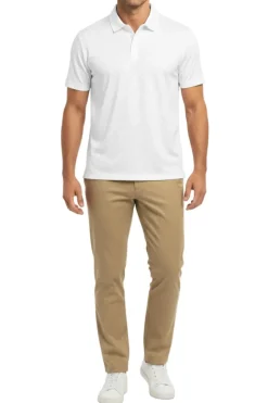 Men's Stretch Polo Shirt - White