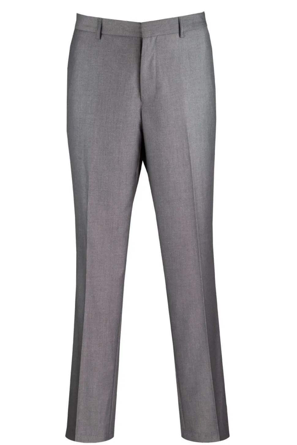 Modern Fit Medium Gray Dress Pants Flat Front Pre-Hemmed