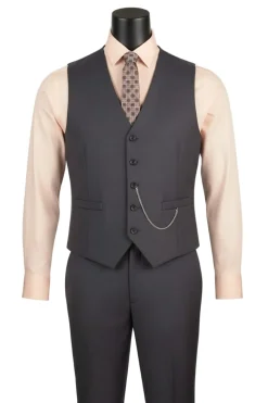 Morgan Collection - Regular Fit 3 Piece 2 Button Heather Gray