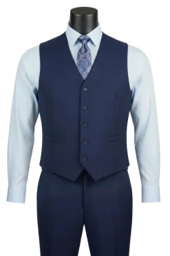 Morgan Collection - Regular Fit 3 Piece Suit 2 Button Navy