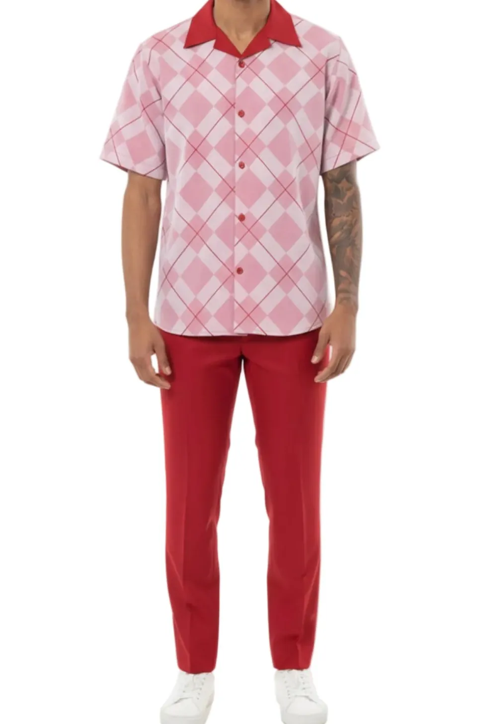 (M) 2 Piece Short Sleeve Walking Suit
