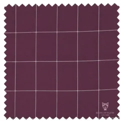 Naples Collection - Wine Modern Fit Double Breasted Windowpane Peak Lapel 2 Piece Suit