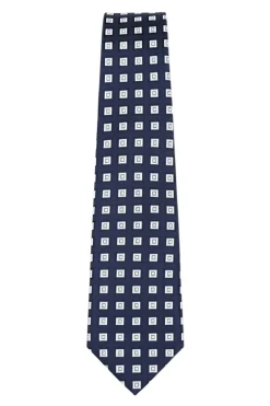 Navy Geometric Print Tie
