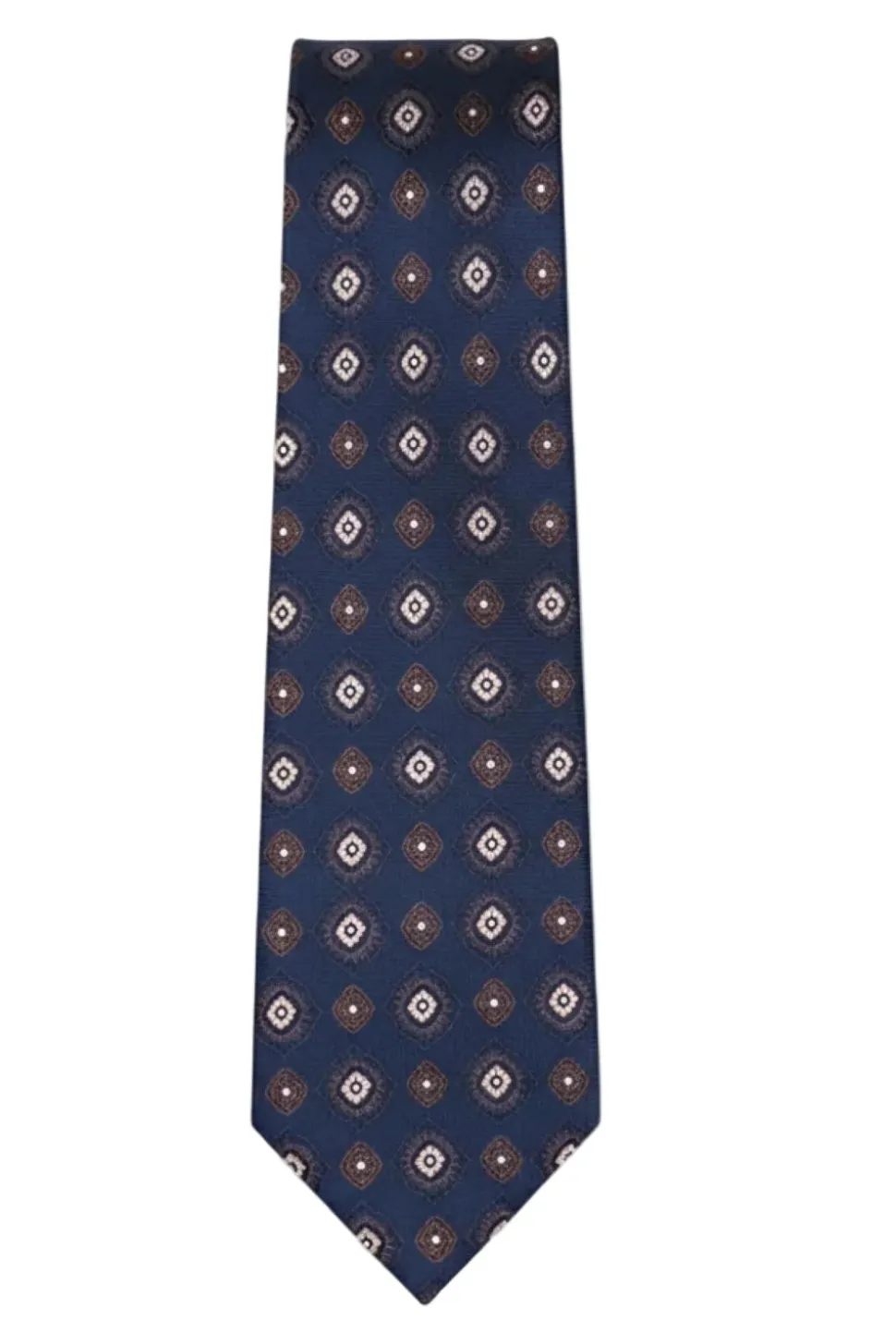 Navy Medallion Pattern Tie