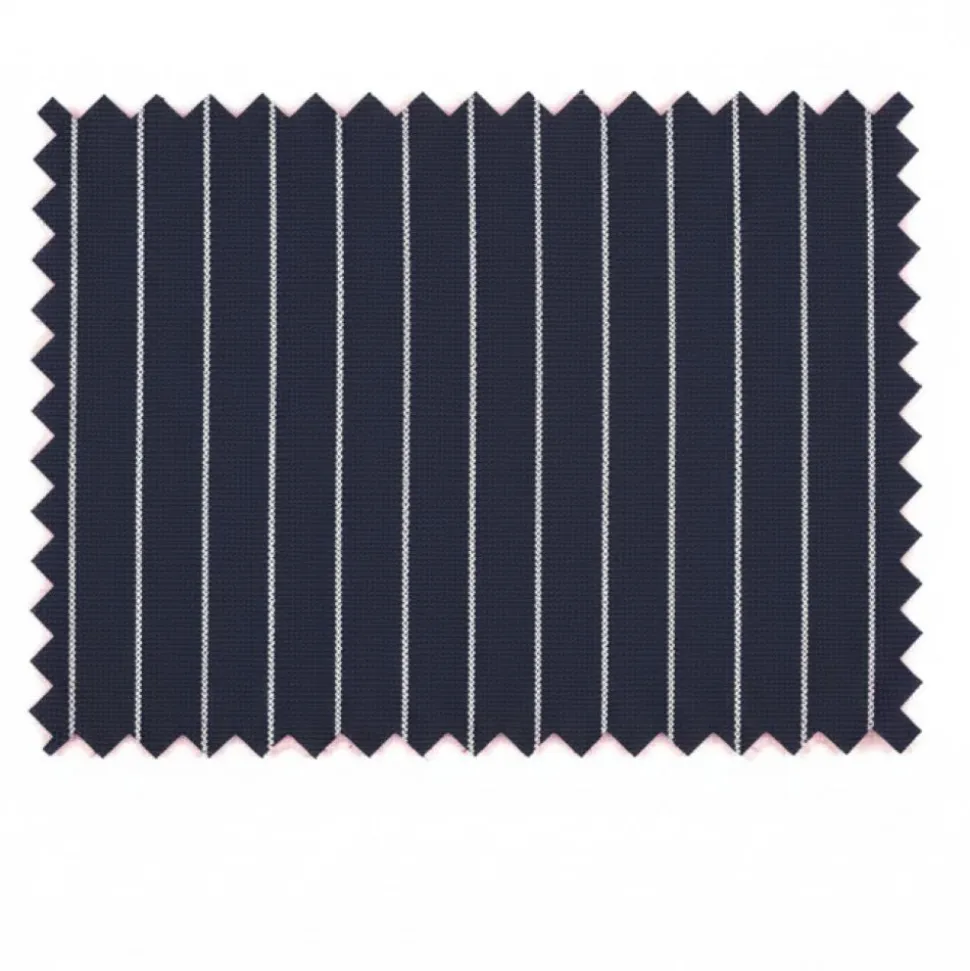 Navy Regular Fit 2 Piece Pinstripe Double Breasted Suit