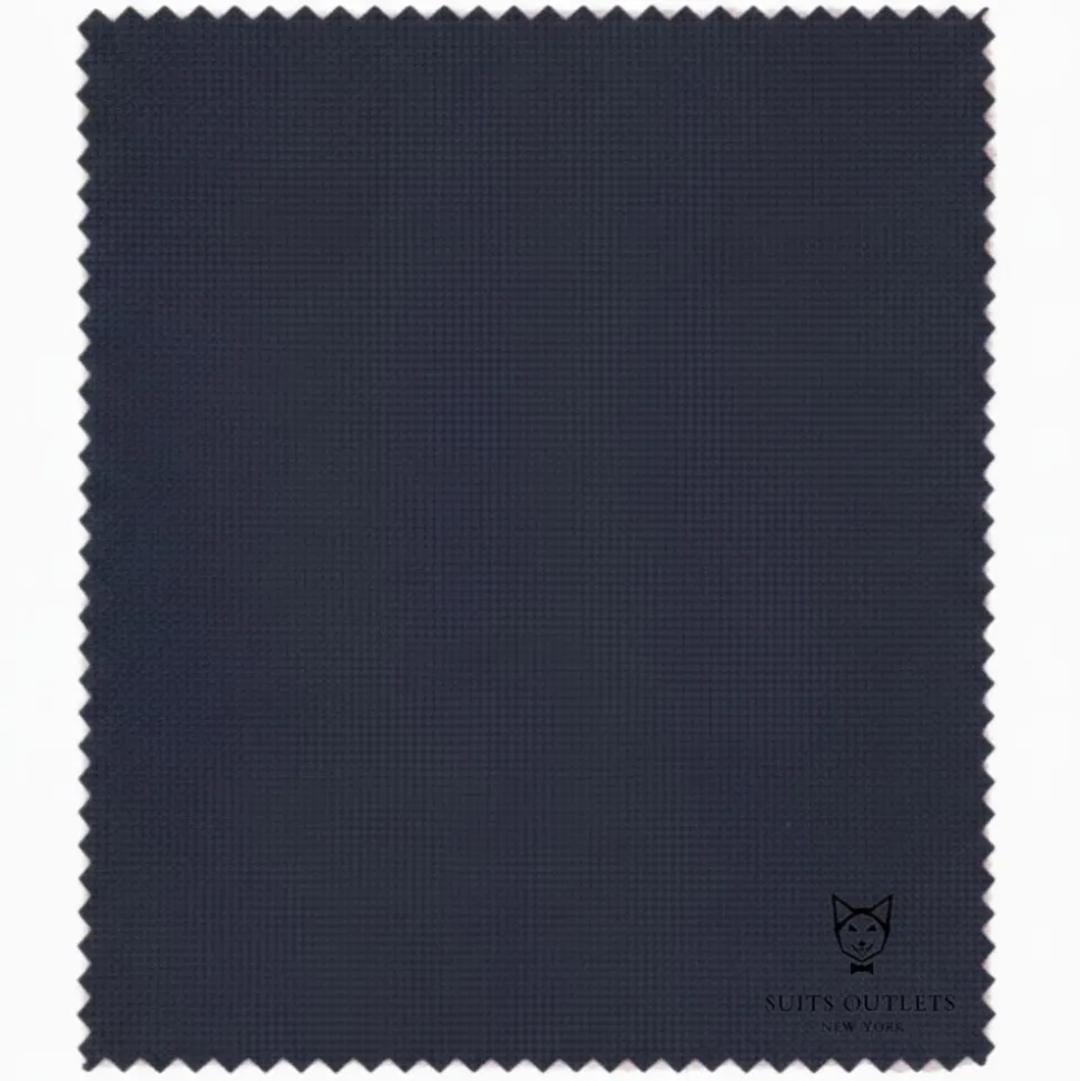 Nola Collection - Navy Regular Fit 2 Piece Suit With Adjustable Waistband Pants