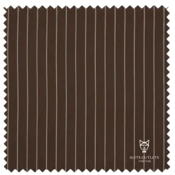 Odyssey Collection - Brown Regular Fit Bold Stripes 3-Piece Suit With Adjustable Waistband Pants