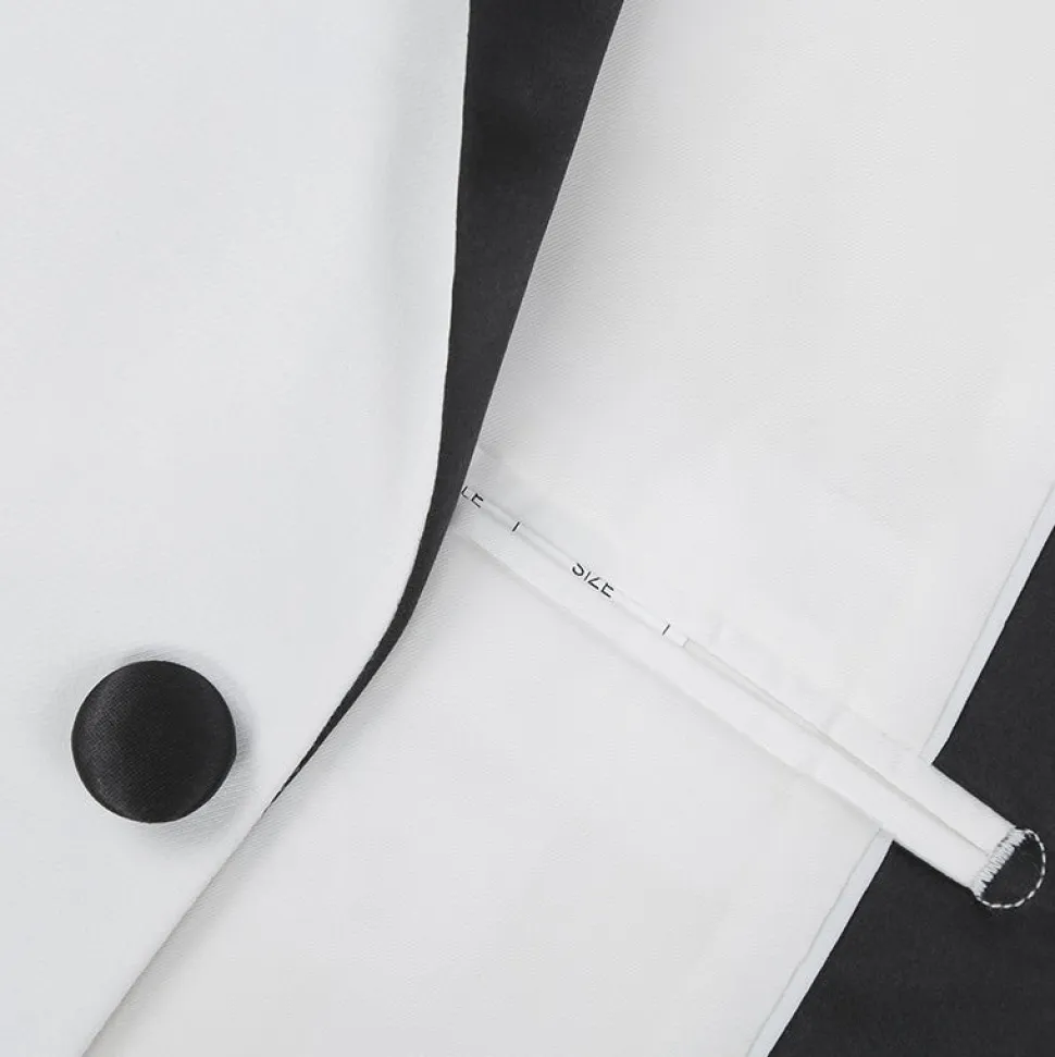 Off-White 2 Piece Tuxedo Shawl Lapel Slim Fit