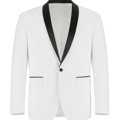 Off-White 2 Piece Tuxedo Shawl Lapel Slim Fit