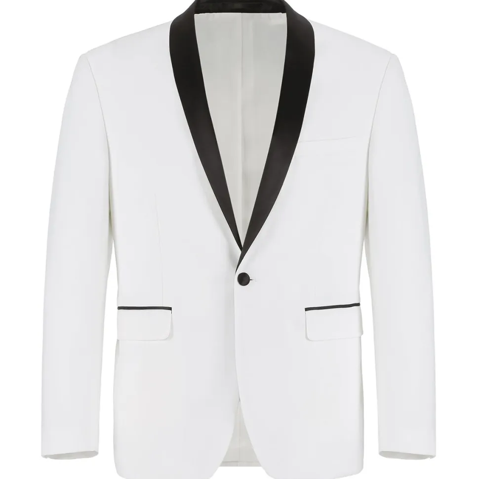 Off-White 2 Piece Tuxedo Shawl Lapel Slim Fit