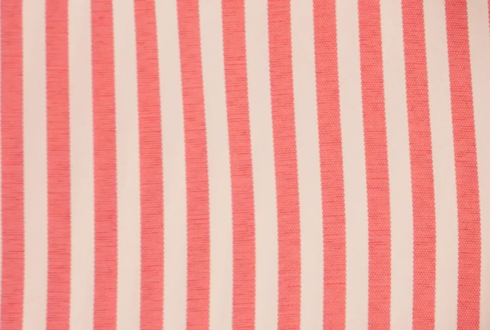 Red and White Striped French Cuff Dress Shirt Set with Tie, Cuff Links and Pocket Square