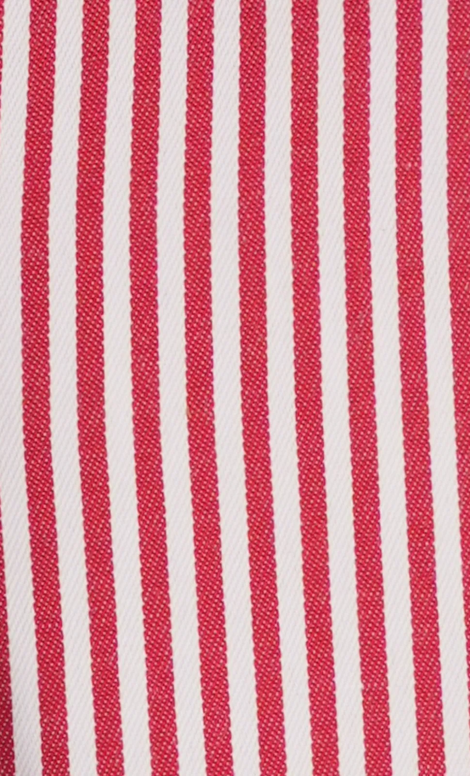 Red White Bold Stripe French Cuff Dress Shirt with Tie, Cuff Links and Pocket Square