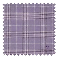 Renaissance Collection - Regular Fit Glen Plaid 3 Piece Suit Light Purple