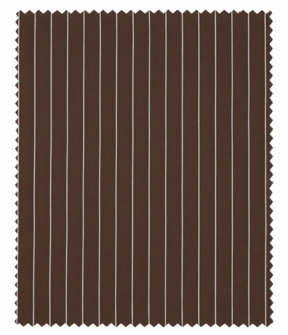 Rockefeller Collection - Double Breasted Stripe Suit Brown Regular Fit 2 Piece