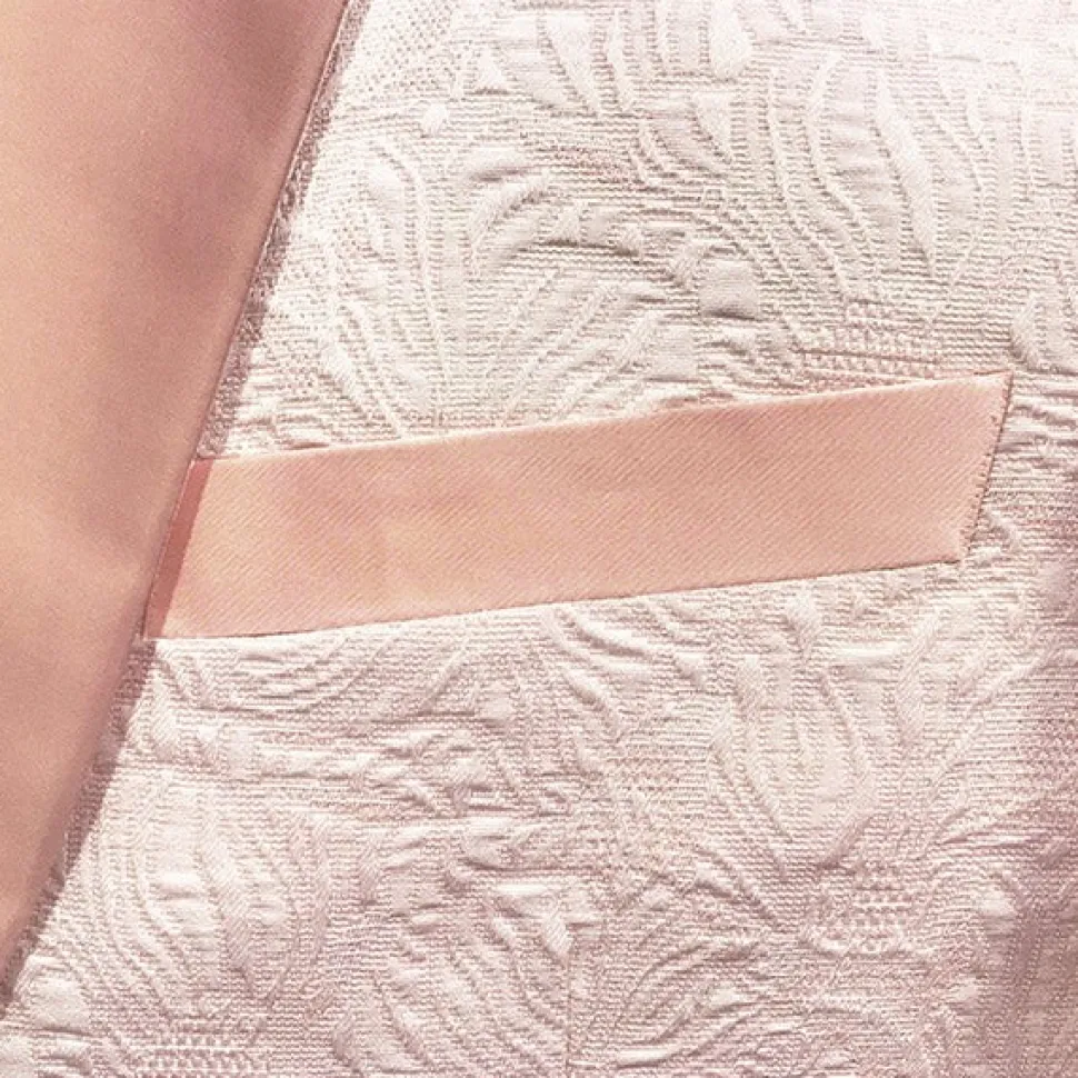 Rose Gold Pink Slim Fit Tuxedo 4 Piece with Satin Shawl Collar Beveled Designed Vest