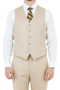 (48R) 3 Piece Modern Fit Suit - Light Beige