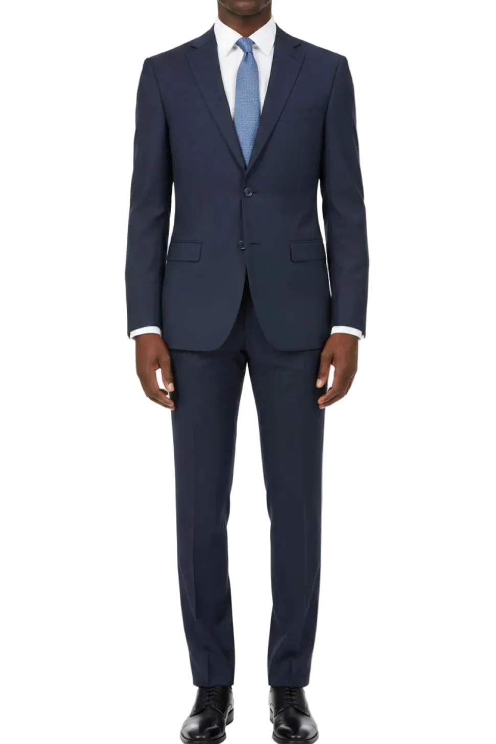 (44R, 52R) Navy Slim Fit Men's 2 Piece Business Suit 2 Button