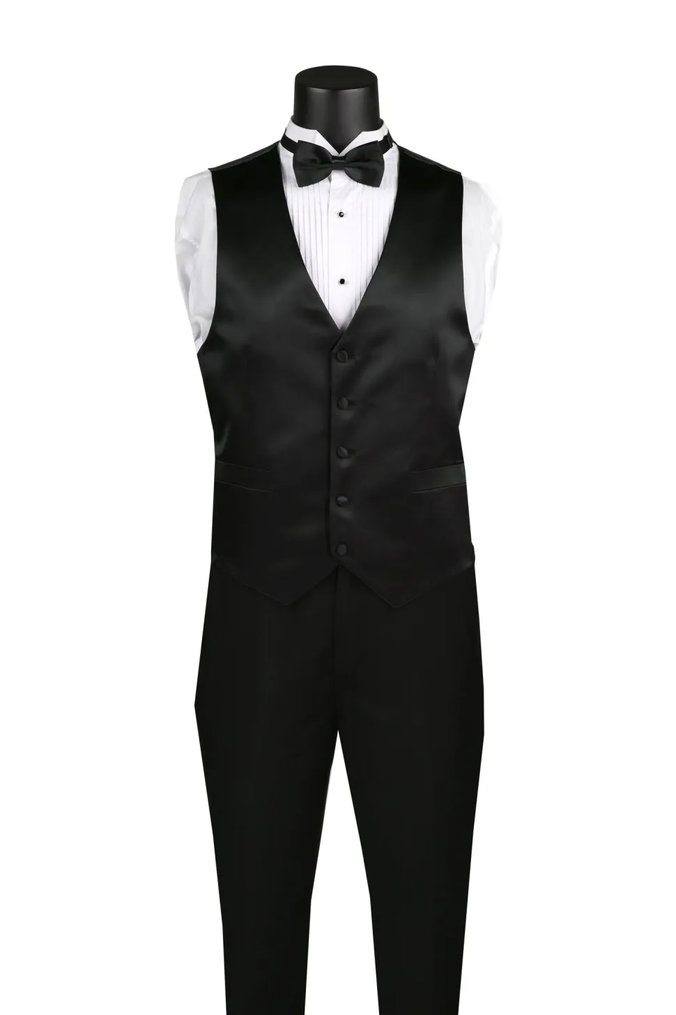 Santorini Collection - Regular Fit Red Tuxedo 4 Piece with Vest Bow Tie Adjustable Waistband