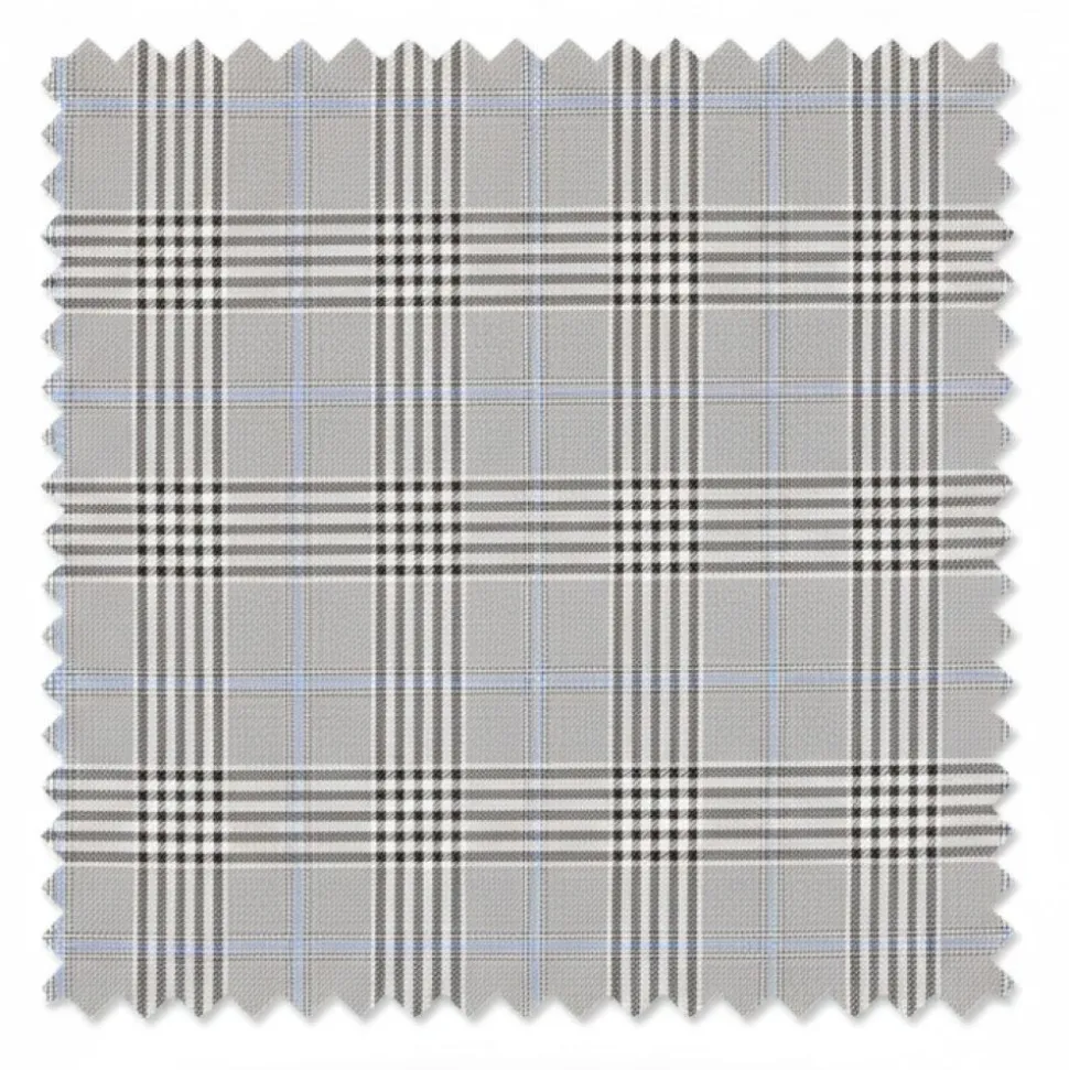 Slim Fit 2 Piece Suit Gray Glen Plaid Pattern Matching Pants
