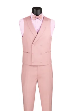 Slim Fit Tuxedo 3 Piece with Matching Bow Tie in Mauve