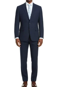 (40S) Men's 2-Piece Regular Fit Blue Check Suit