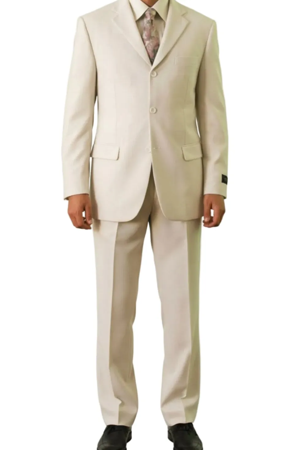 (42S, 46R) Regular Fit 2 Piece Light Beige Suits