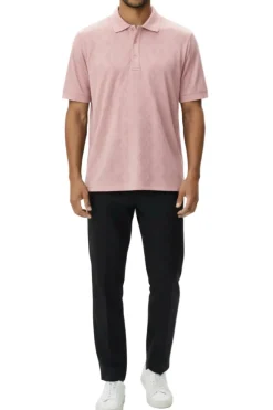 Stacy Adams - Men's Pink Stretch Polo Shirt