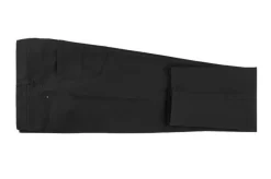 Stretch Cotton Flat Front Pants Straight Legs in Black