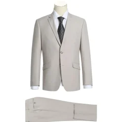 Vanderbilt Collection - Classic 2 Piece Suit 2 Buttons Regular Fit In Light Beige