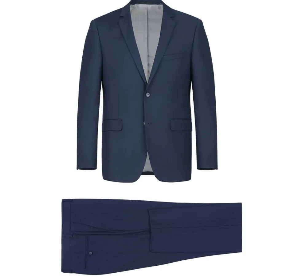 Vanderbilt Collection - Classic 2 Piece Suit 2 Buttons Regular Fit In Navy