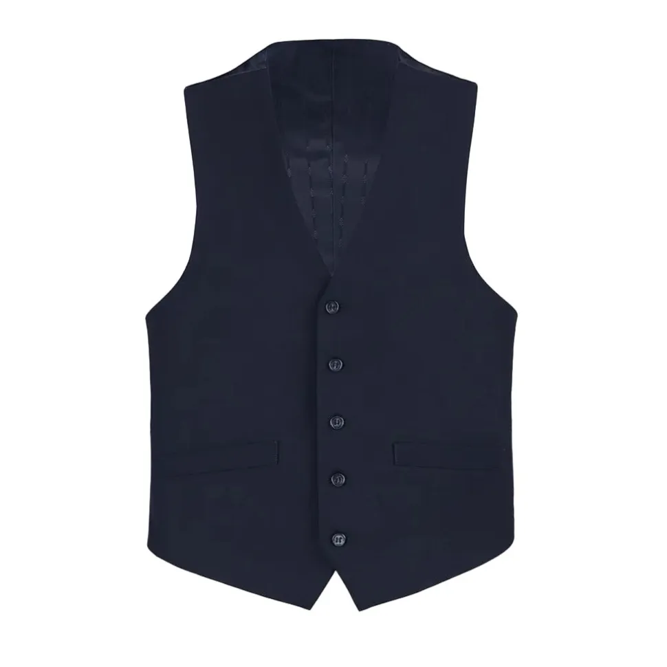 Vanderbilt Collection - Classic Dress Vest 5 Buttons Regular Fit In Dark Navy