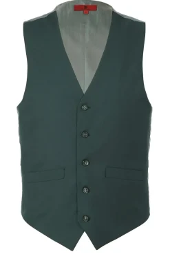 Vanderbilt Collection - Classic Dress Vest 5 Buttons Regular Fit In Green