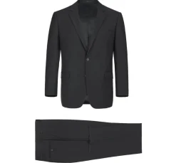 Vanderbilt Collection - Classic 2 Piece Suit 2 Buttons Regular Fit In Black
