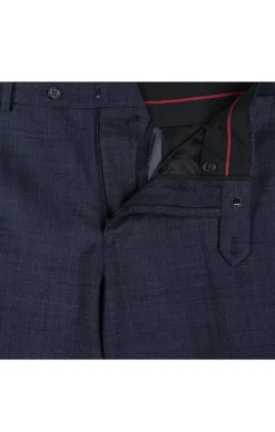 Wool Blend Regular Fit Suit 2 Piece Suit 2 Button in Navy