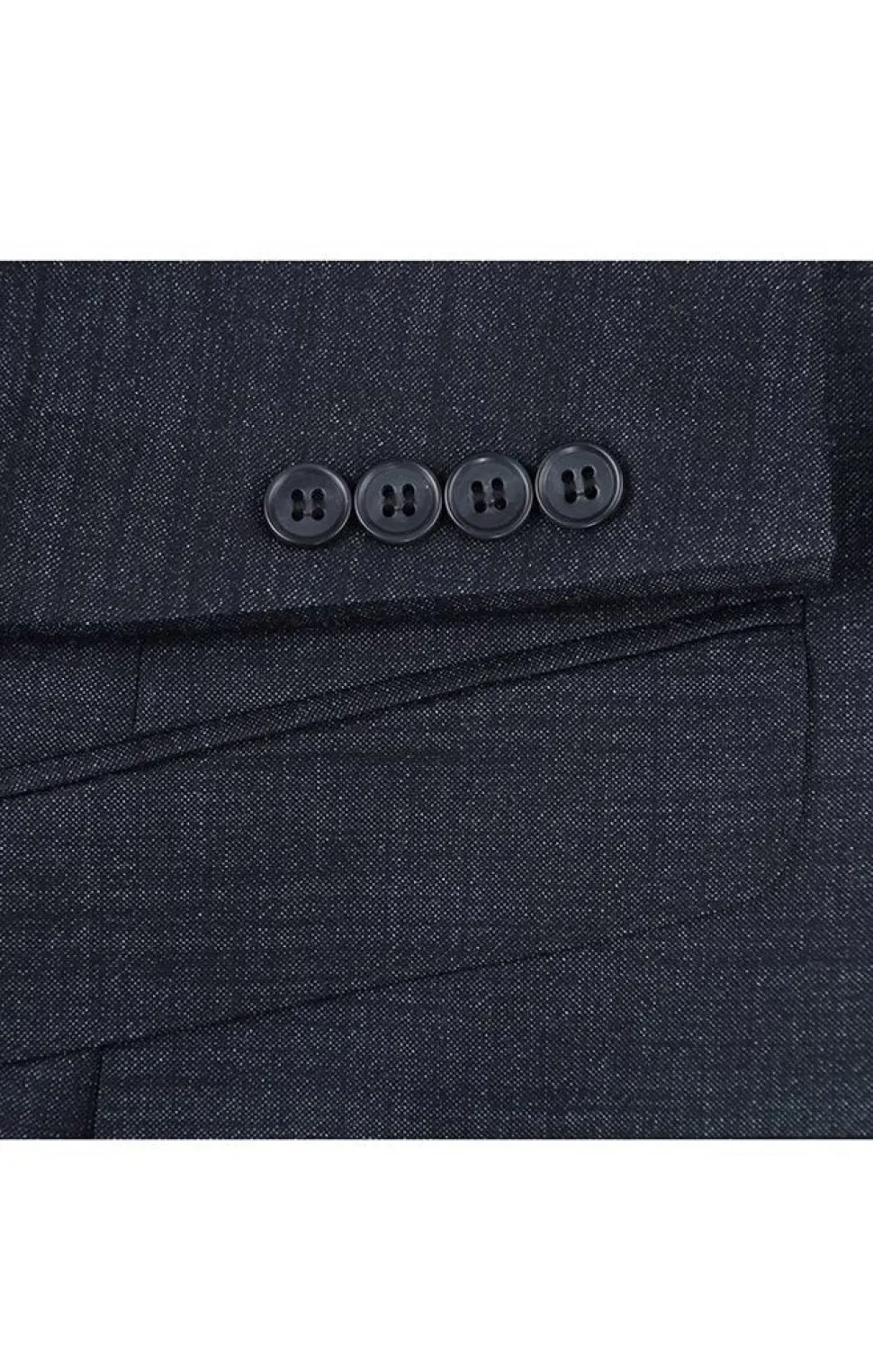 Wool Blend Slim Fit Suit 2 Piece Suit 2 Button in Charcoal